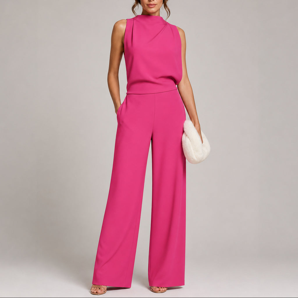 Women's Sleeveless Wide-Leg Jumpsuit – Elegant and Modern One-Piece Outfit
