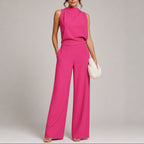 Women's Sleeveless Wide-Leg Jumpsuit – Elegant and Modern One-Piece Outfit