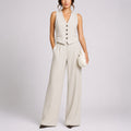 Women's Tailored Two-Piece Jumpsuit Set – Elegant and Modern Coordinated Outfit