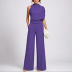 Women's Sleeveless Wide-Leg Jumpsuit – Elegant and Modern One-Piece Outfit