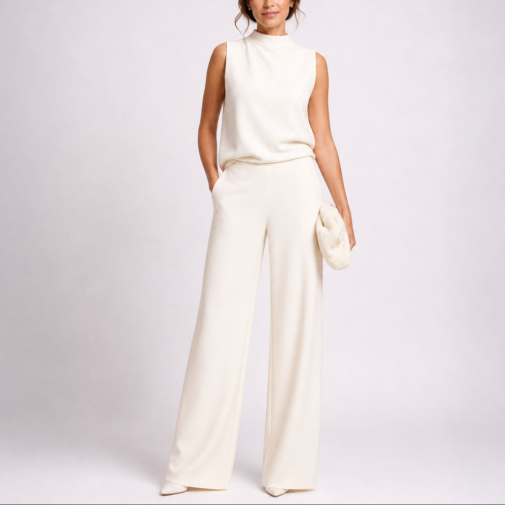 Women's Sleeveless Wide-Leg Jumpsuit – Elegant and Modern One-Piece Outfit